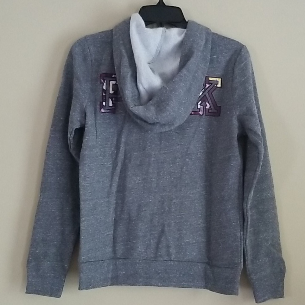 VS PINK Everyday Full Lounge Full-Zip Logo Hoodie - Picture 8 of 11